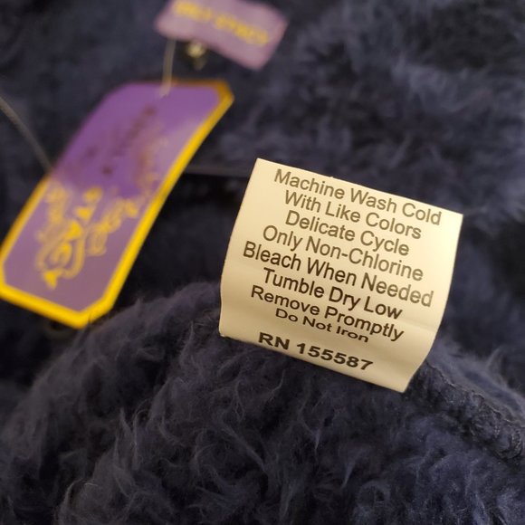 NWT Emily Stacy Womens Missy Fleece Blue Zip Up Teddy Vest w/Pockets - M - Picture 13 of 14